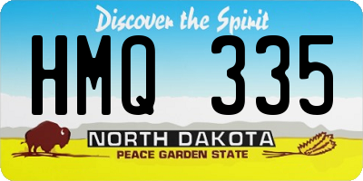 ND license plate HMQ335