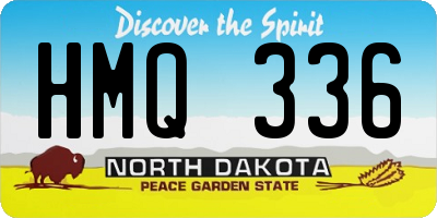 ND license plate HMQ336