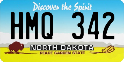 ND license plate HMQ342