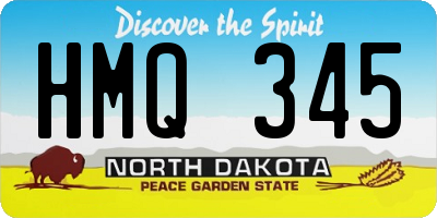 ND license plate HMQ345