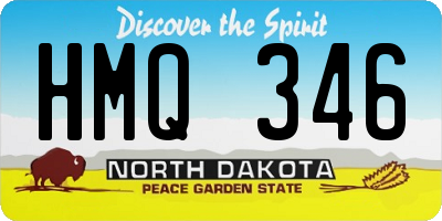 ND license plate HMQ346