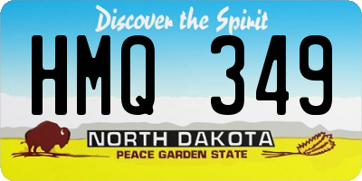 ND license plate HMQ349