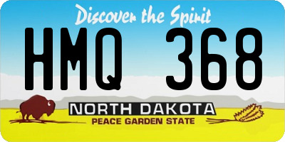 ND license plate HMQ368