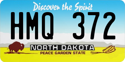 ND license plate HMQ372