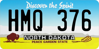 ND license plate HMQ376