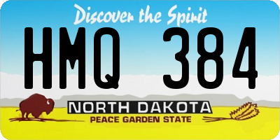 ND license plate HMQ384