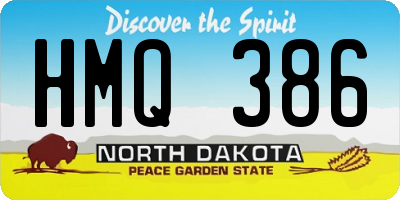ND license plate HMQ386