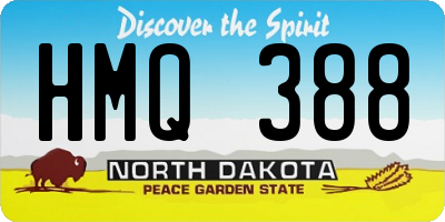 ND license plate HMQ388