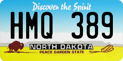 ND license plate HMQ389