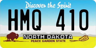 ND license plate HMQ410