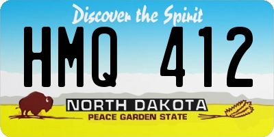 ND license plate HMQ412