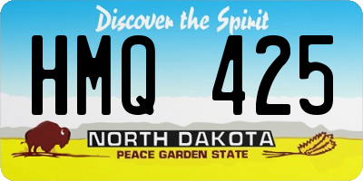 ND license plate HMQ425