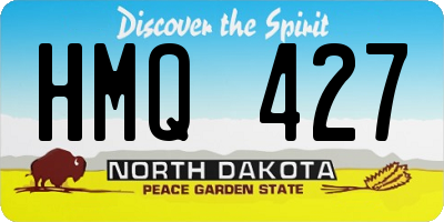 ND license plate HMQ427
