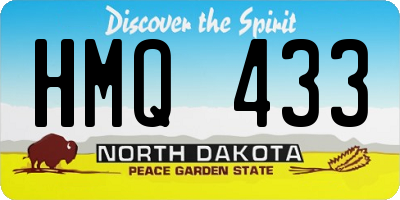 ND license plate HMQ433