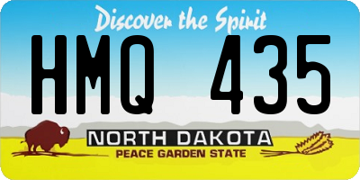 ND license plate HMQ435