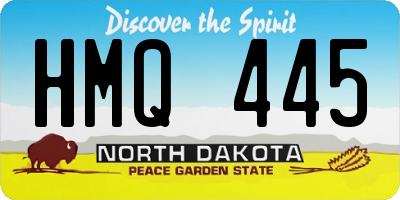 ND license plate HMQ445