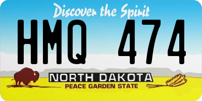 ND license plate HMQ474