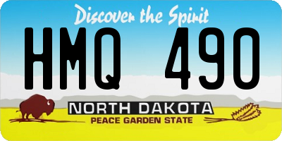 ND license plate HMQ490