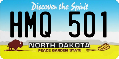 ND license plate HMQ501