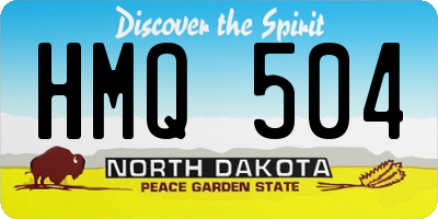 ND license plate HMQ504