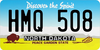 ND license plate HMQ508