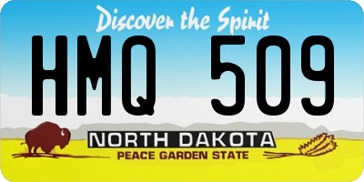 ND license plate HMQ509