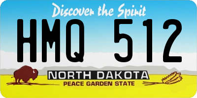 ND license plate HMQ512