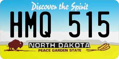 ND license plate HMQ515