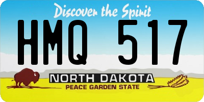 ND license plate HMQ517