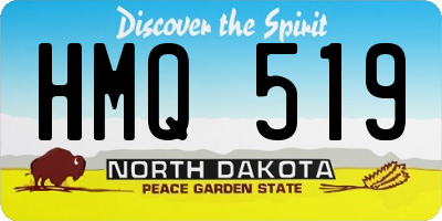ND license plate HMQ519
