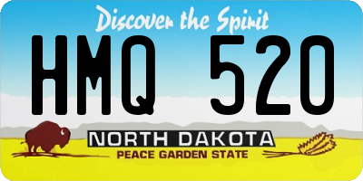 ND license plate HMQ520