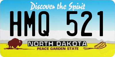 ND license plate HMQ521