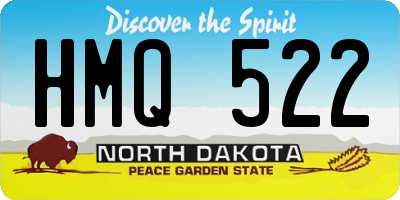 ND license plate HMQ522