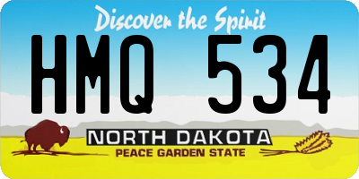 ND license plate HMQ534