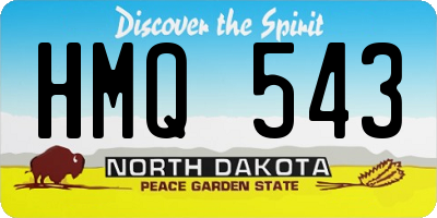 ND license plate HMQ543