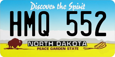 ND license plate HMQ552