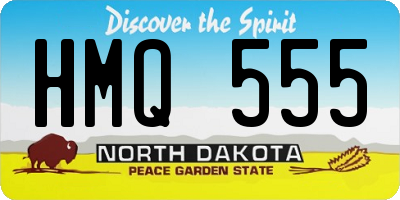 ND license plate HMQ555