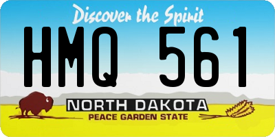 ND license plate HMQ561