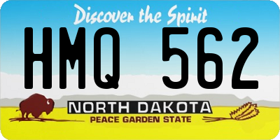 ND license plate HMQ562