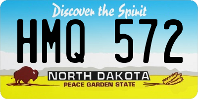ND license plate HMQ572