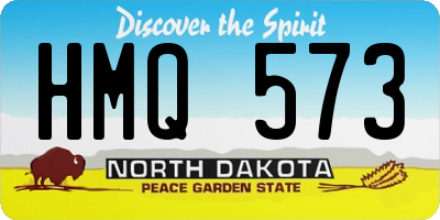ND license plate HMQ573