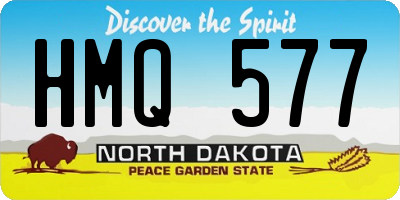 ND license plate HMQ577