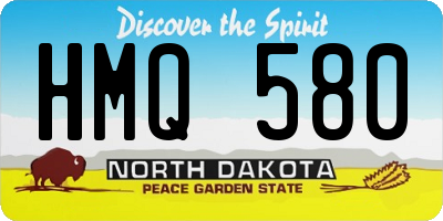 ND license plate HMQ580
