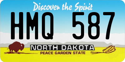 ND license plate HMQ587