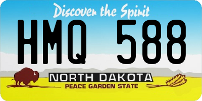 ND license plate HMQ588