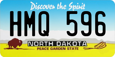 ND license plate HMQ596