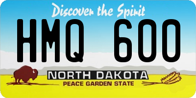 ND license plate HMQ600