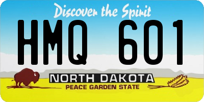 ND license plate HMQ601