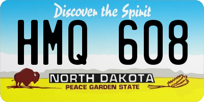 ND license plate HMQ608