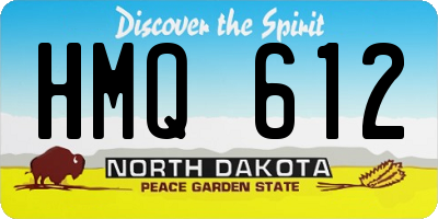 ND license plate HMQ612